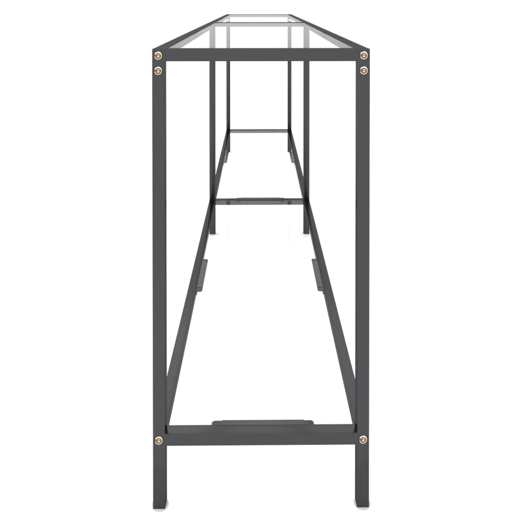 vidaXL Τραπέζι Κονσόλα Διαφανές 220 x 35 x 75,5 εκ. από Ψημένο Γυαλί