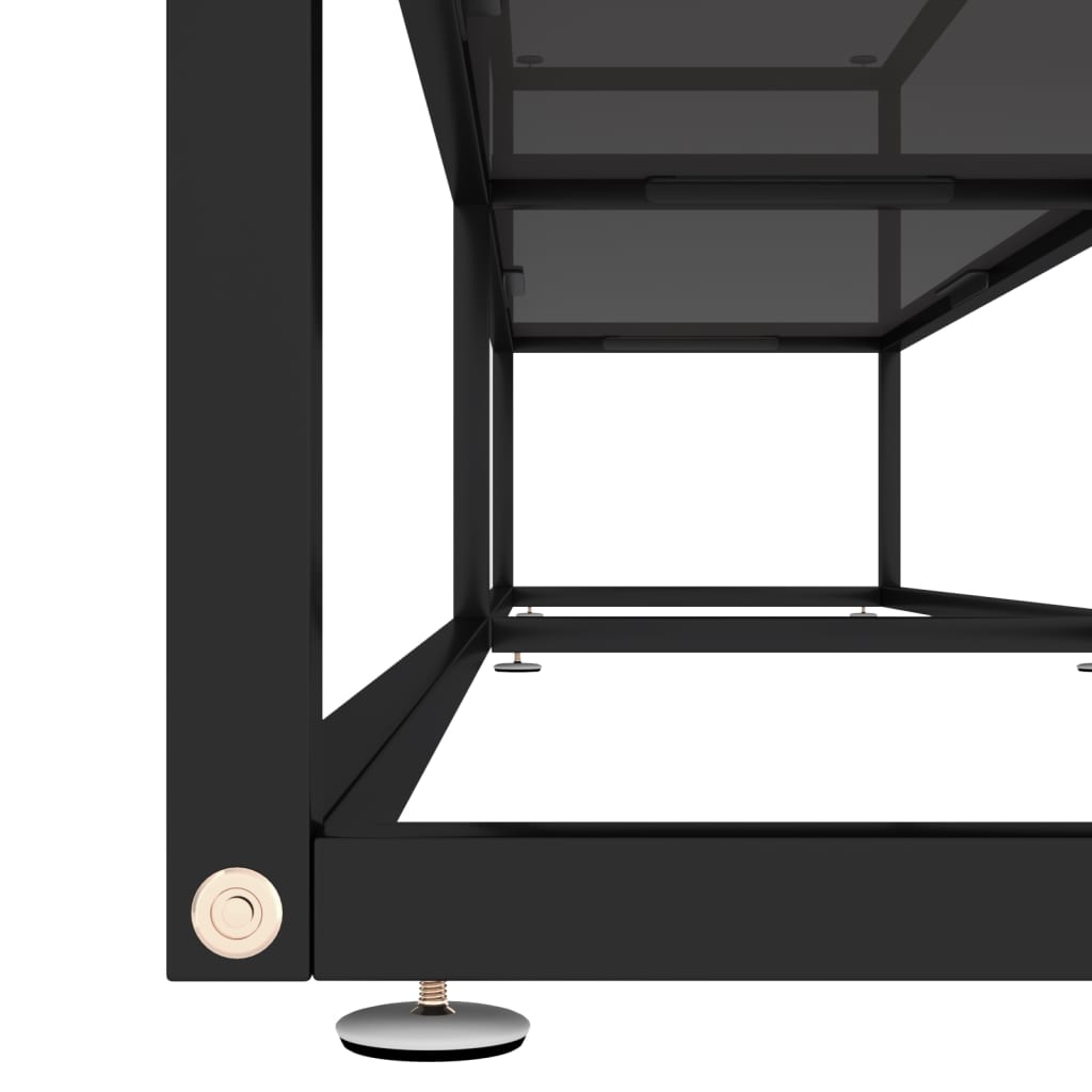 vidaXL Έπιπλο Τηλεόρασης Μαύρο 220 x 40 x 40,5 εκ. από Ψημένο Γυαλί