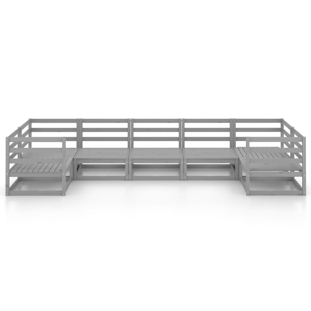 vidaXL Σαλόνι Κήπου Σετ 7 Τεμαχίων από Μασίφ Ξύλο Πεύκου