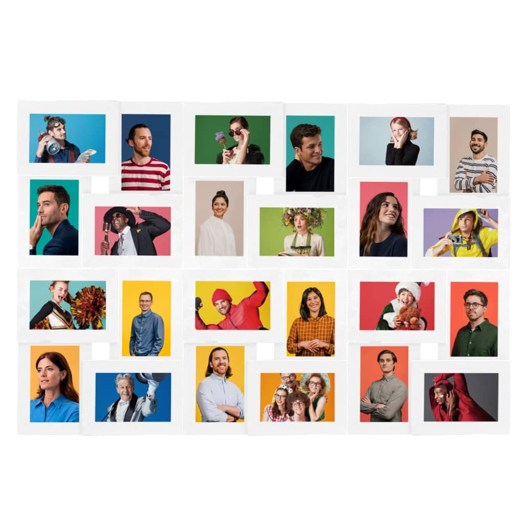 vidaXL Πλαίσιο Φωτογραφιών Κολάζ Λευκό για Φωτ. 24 x (10 x 15 εκ.) MDF