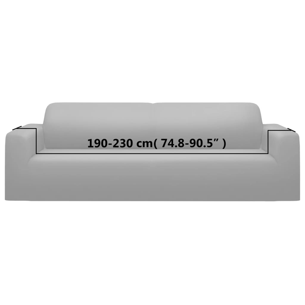 vidaXL Κάλυμμα Τριθέσιου Καναπέ Ελαστικό Γκρι από Πολυεστερικό Ζέρσεϊ