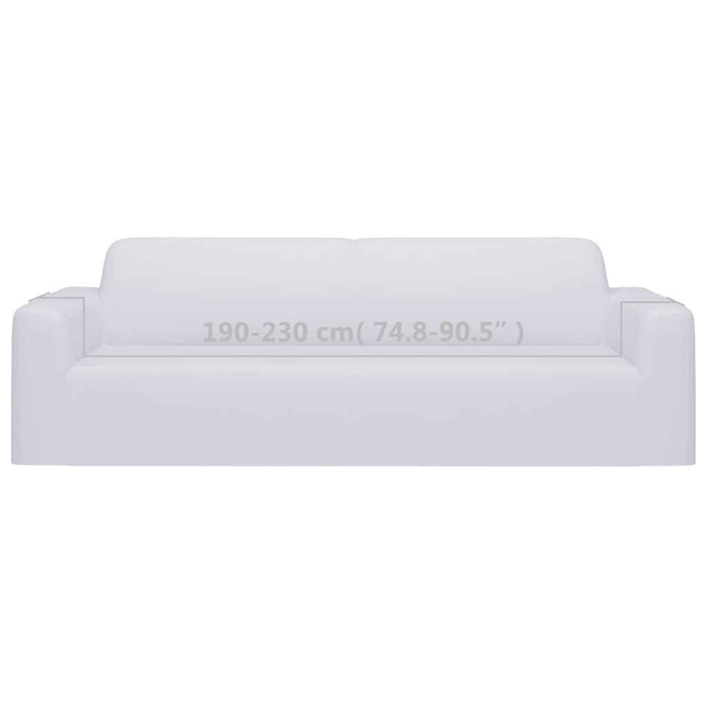 vidaXL Κάλυμμα 3θέσιου Καναπέ Ελαστικό Λευκό από Πολυεστερικό Ζέρσεϊ