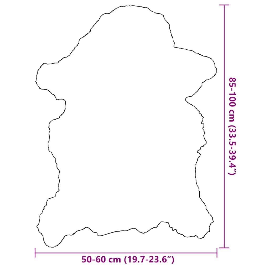 vidaXL Γούνα Προβάτου Κρεμ 70 x 100 εκ.