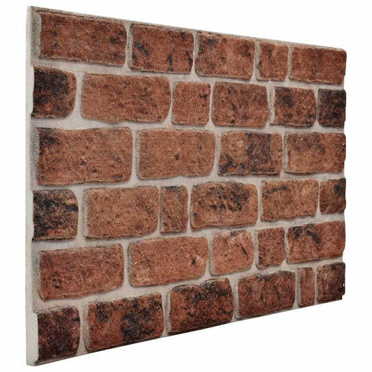 vidaXL Πάνελ τοίχου 10 pcs Καφέ Τούβλο 100 x 50 cm Αφρός EPS