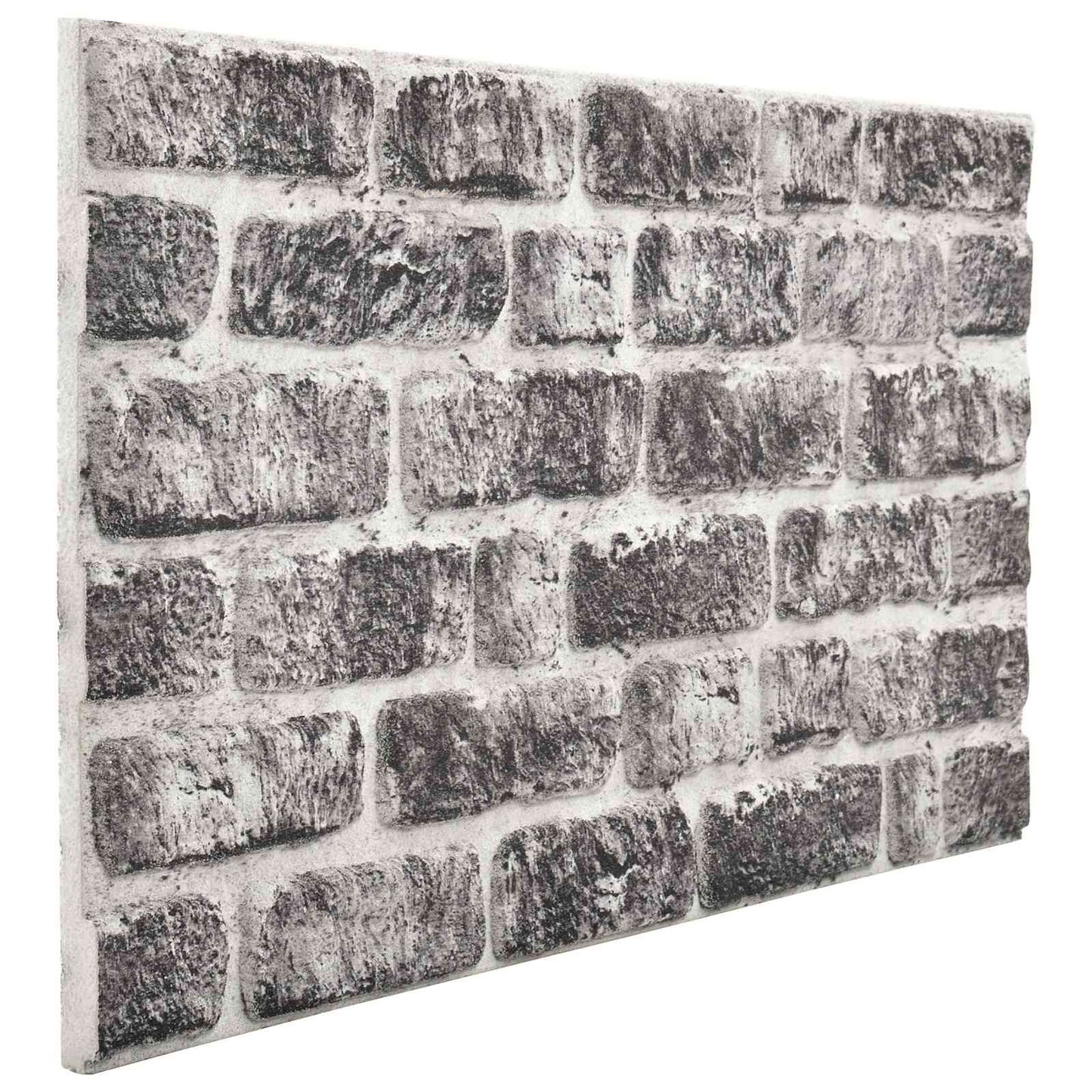 vidaXL Πάνελ τοίχου 10 pcs Σκούρο Γκρι και Λευκό 100 x 50 cm Αφρός EPS