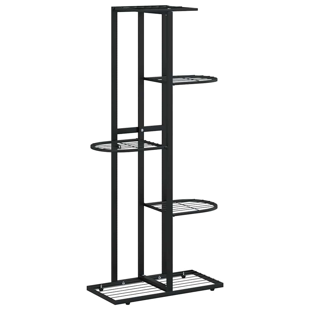 vidaXL Ανθοστήλη 5 Επιπέδων Μαύρη 43 x 22 x 98 εκ. Μεταλλική