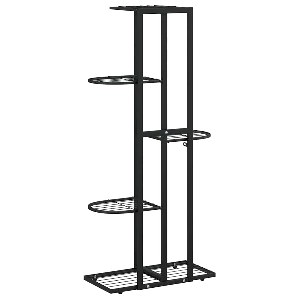 vidaXL Ανθοστήλη 5 Επιπέδων Μαύρη 43 x 22 x 98 εκ. Μεταλλική