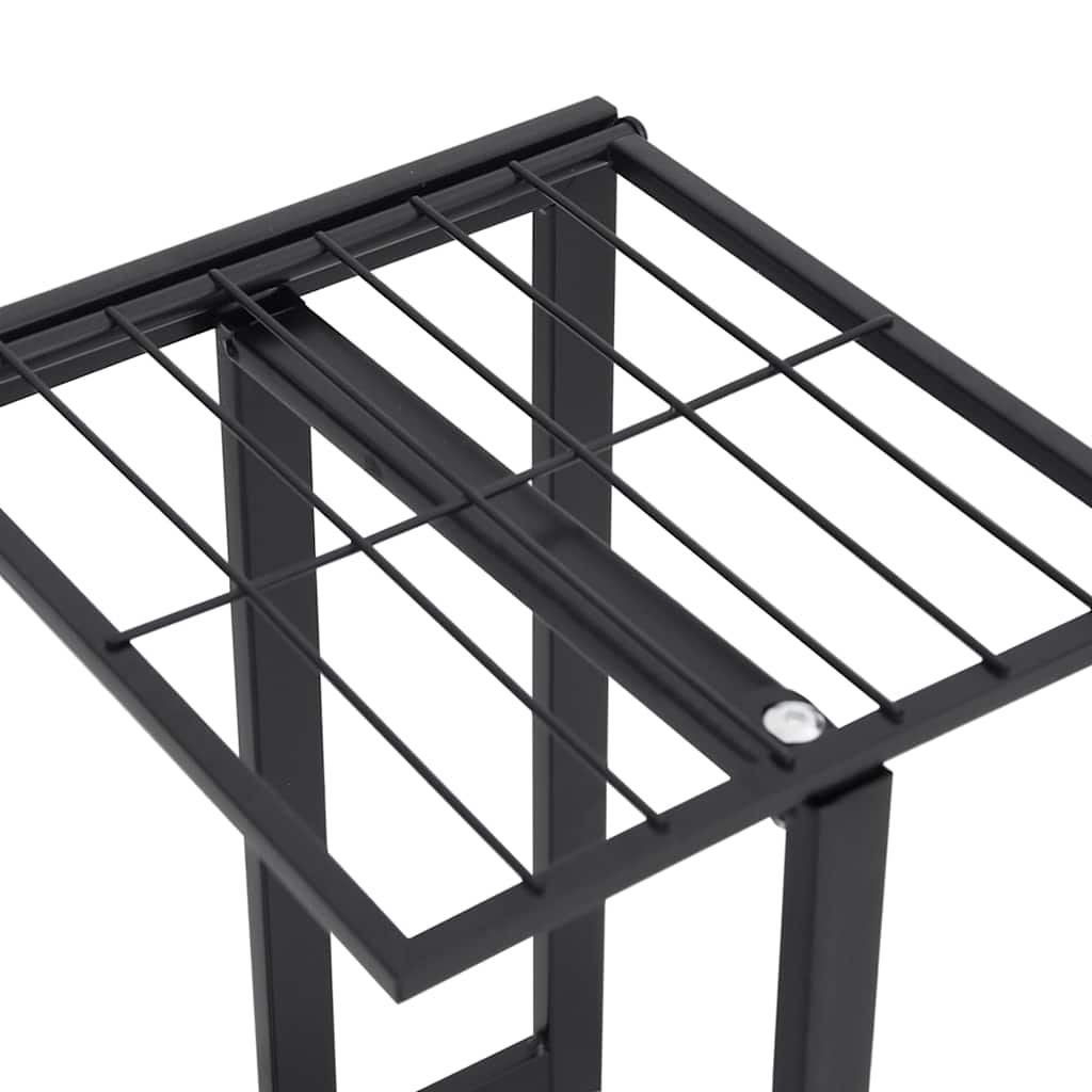 vidaXL Ανθοστήλη 5 Επιπέδων Μαύρη 43 x 22 x 98 εκ. Μεταλλική