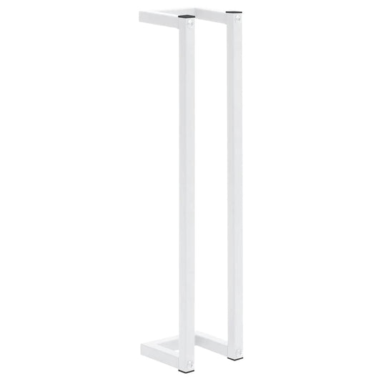 vidaXL Βάση για Πετσέτες Επιτοίχια Λευκή 12,5 x 12,5 x 60 εκ. Ατσάλινη
