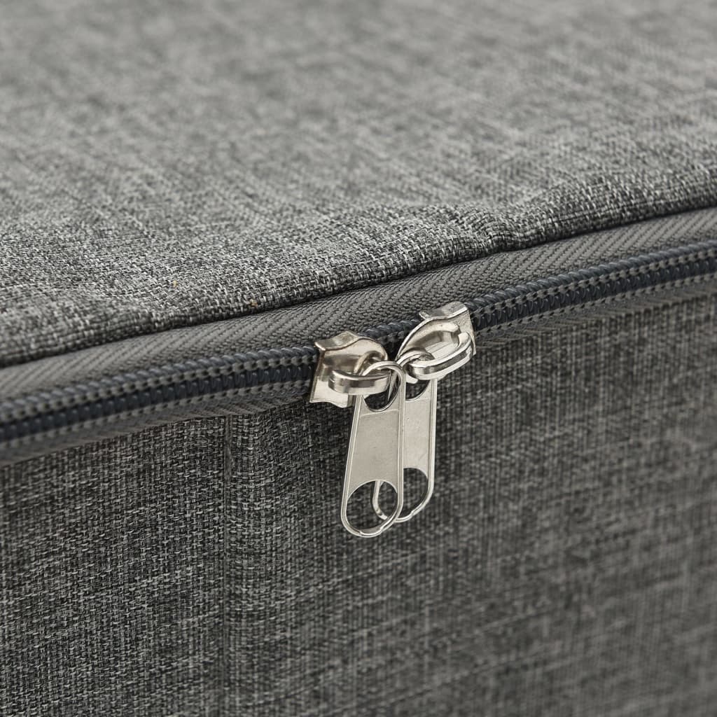 vidaXL Κουτι Αποθήκευσης Ανθρακί 70 x 40 x 18 εκ. Υφασμάτινο