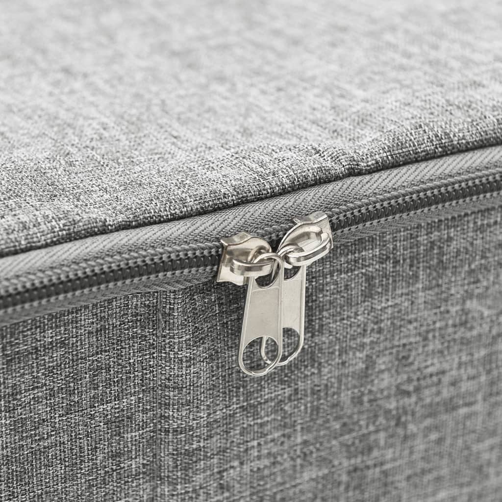 vidaXL Κουτι Αποθήκευσης Γκρι 70 x 40 x 18 εκ. Υφασμάτινο