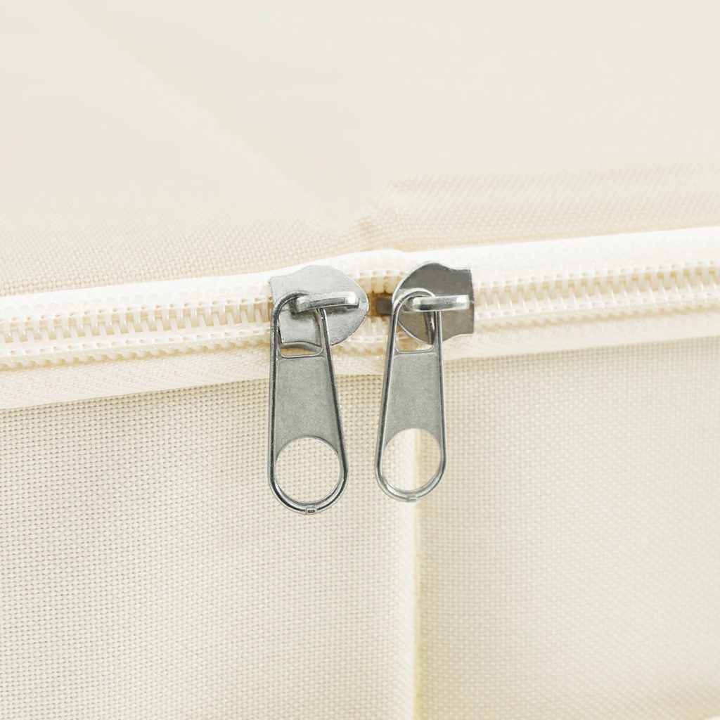 vidaXL Κουτιά Αποθήκευσης 2 τεμ. Κρεμ 70 x 40 x 18 εκ. Υφασμάτινα