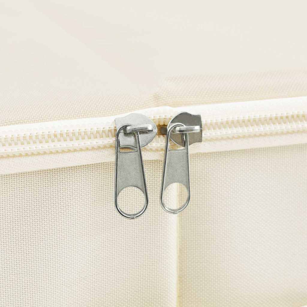 vidaXL Κουτιά Αποθήκευσης 2 τεμ. Κρεμ 43 x 34 x 23 εκ. Υφασμάτινα