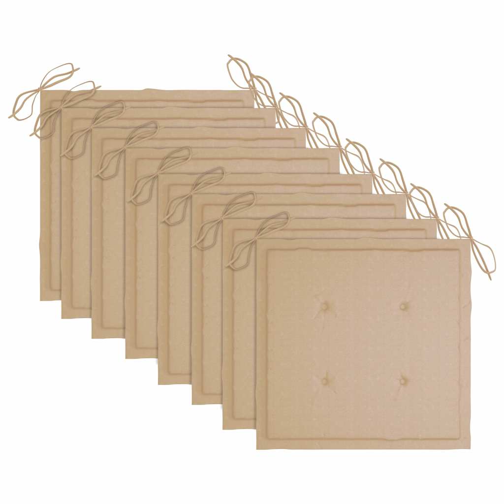 vidaXL Καρέκλες Κήπου 8 τεμ. Γκρι από Μασίφ Ξύλο Ακακίας με Μαξιλάρια