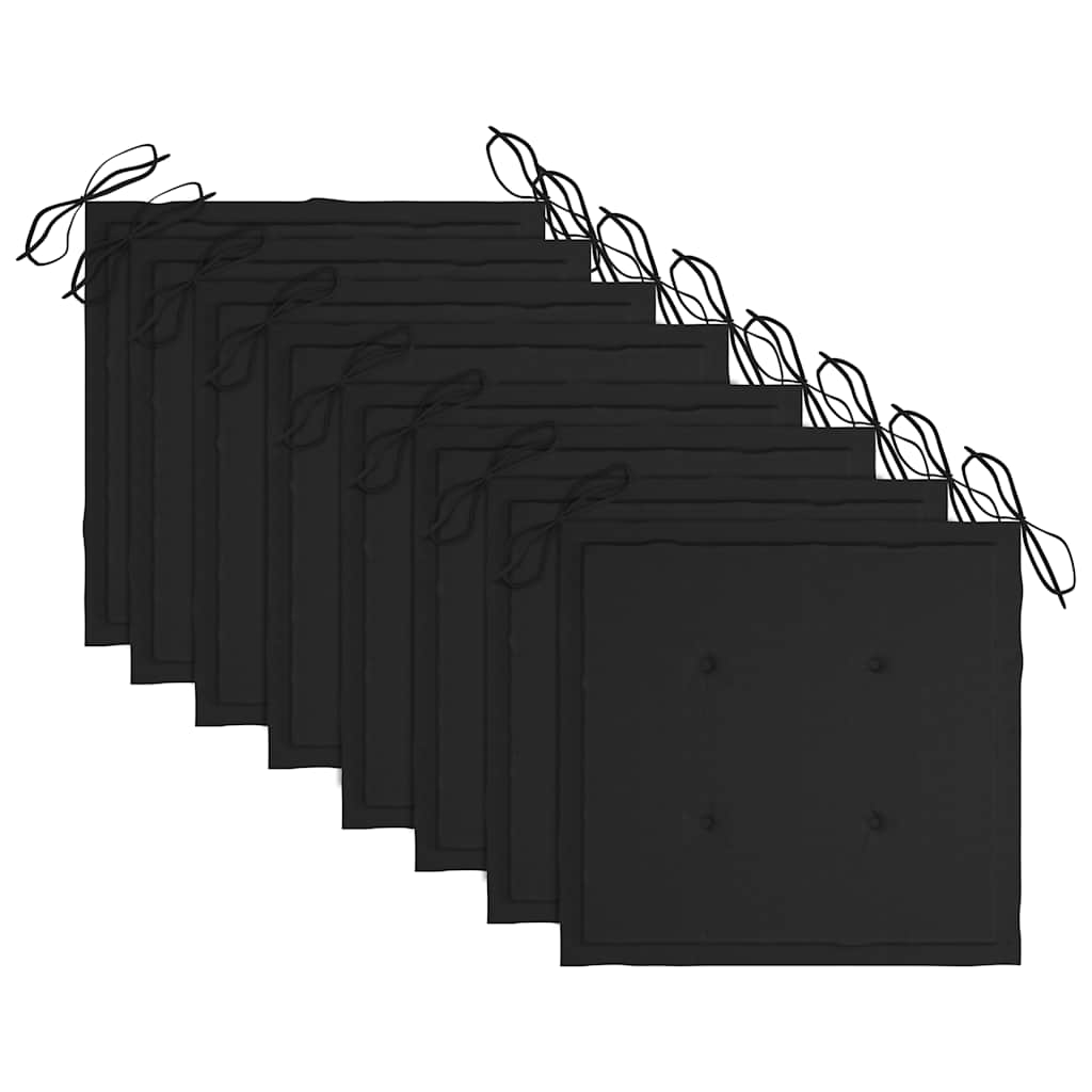 vidaXL Καρέκλες Κήπου 8 τεμ. Γκρι από Μασίφ Ξύλο Ακακίας με Μαξιλάρια