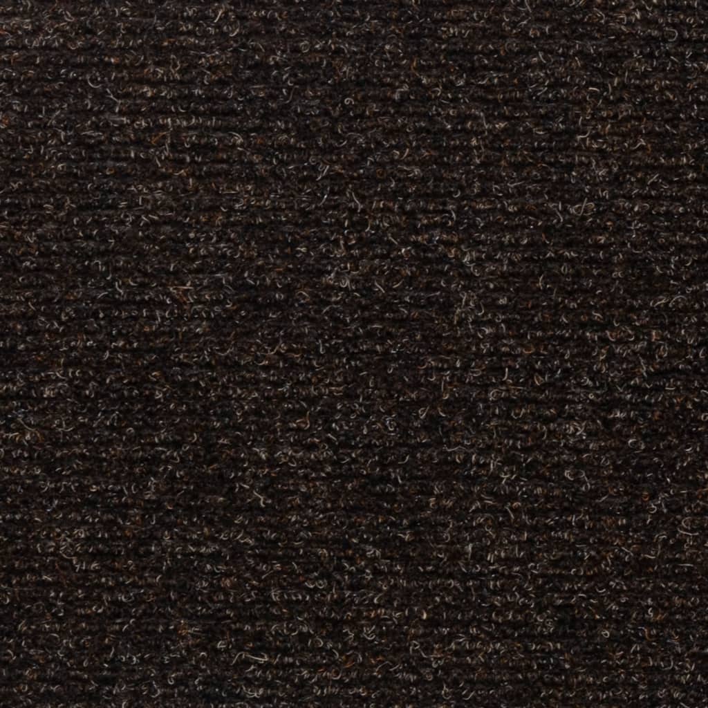 vidaXL Πατάκια Σκάλας Αυτοκόλλητα Ορθογώνια 15 τεμ. Σκ. Καφέ 76x20 εκ.