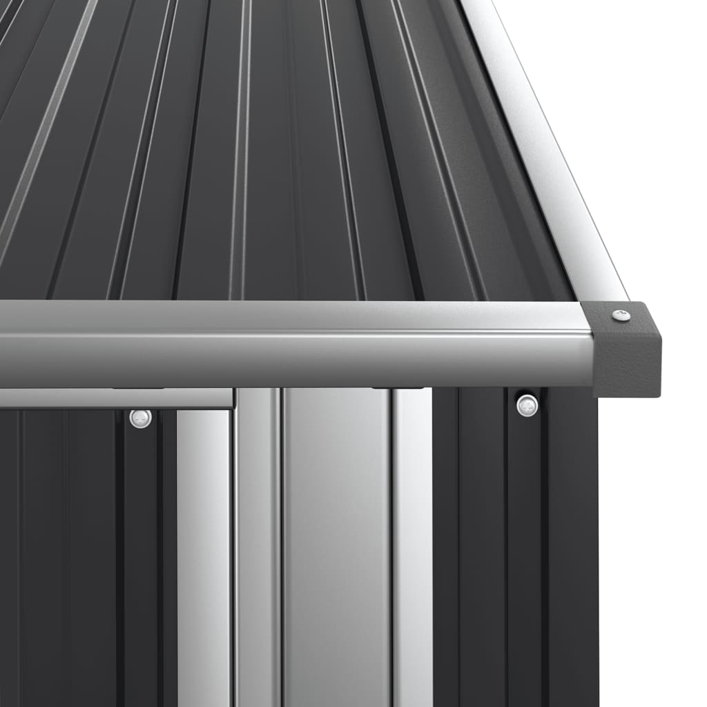 vidaXL Αποθήκη Κήπου Ανθρακί 118,5x97x209,5 εκ. Γαλβανισμένο Ατσάλι