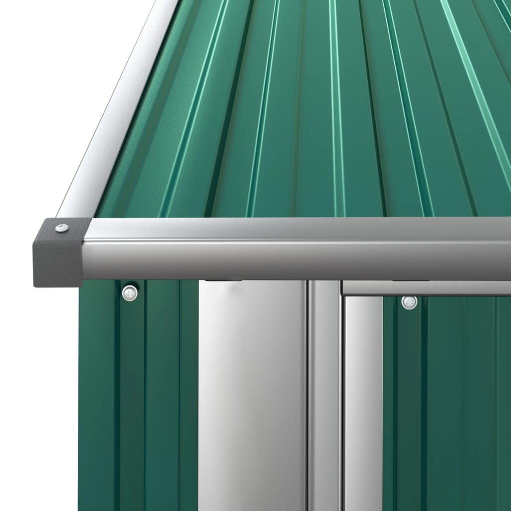 vidaXL Αποθήκη Κήπου Πράσινη 180,5x97x209,5 εκ. από Γαλβαν. Ατσάλι