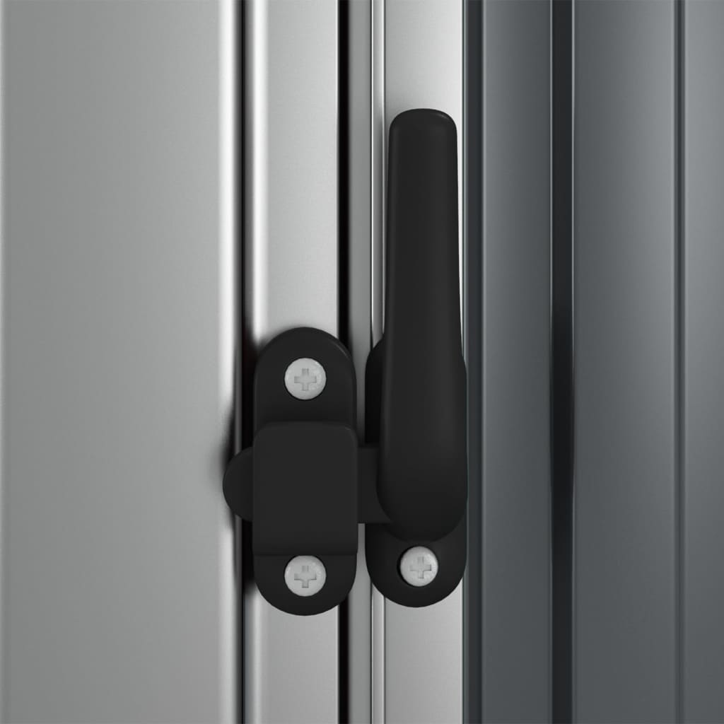 vidaXL Αποθήκη Κήπου Γκρι 180,5 x 97 x 209,5 εκ. από Γαλβαν. Ατσάλι