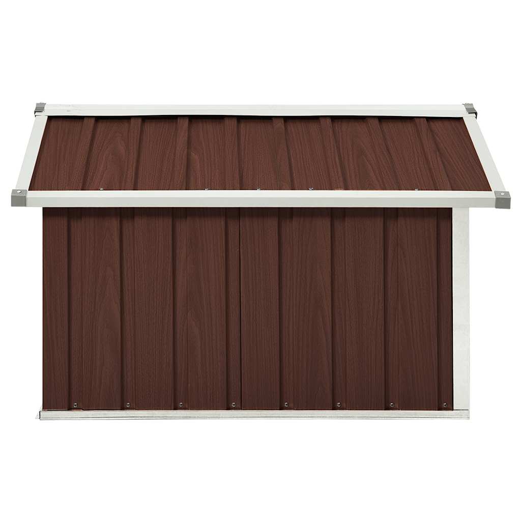 vidaXL Στέγαστρο Χλοοκοπτικού Καφέ 92x97x63 εκ. Γαλβανισμένο Ατσάλι