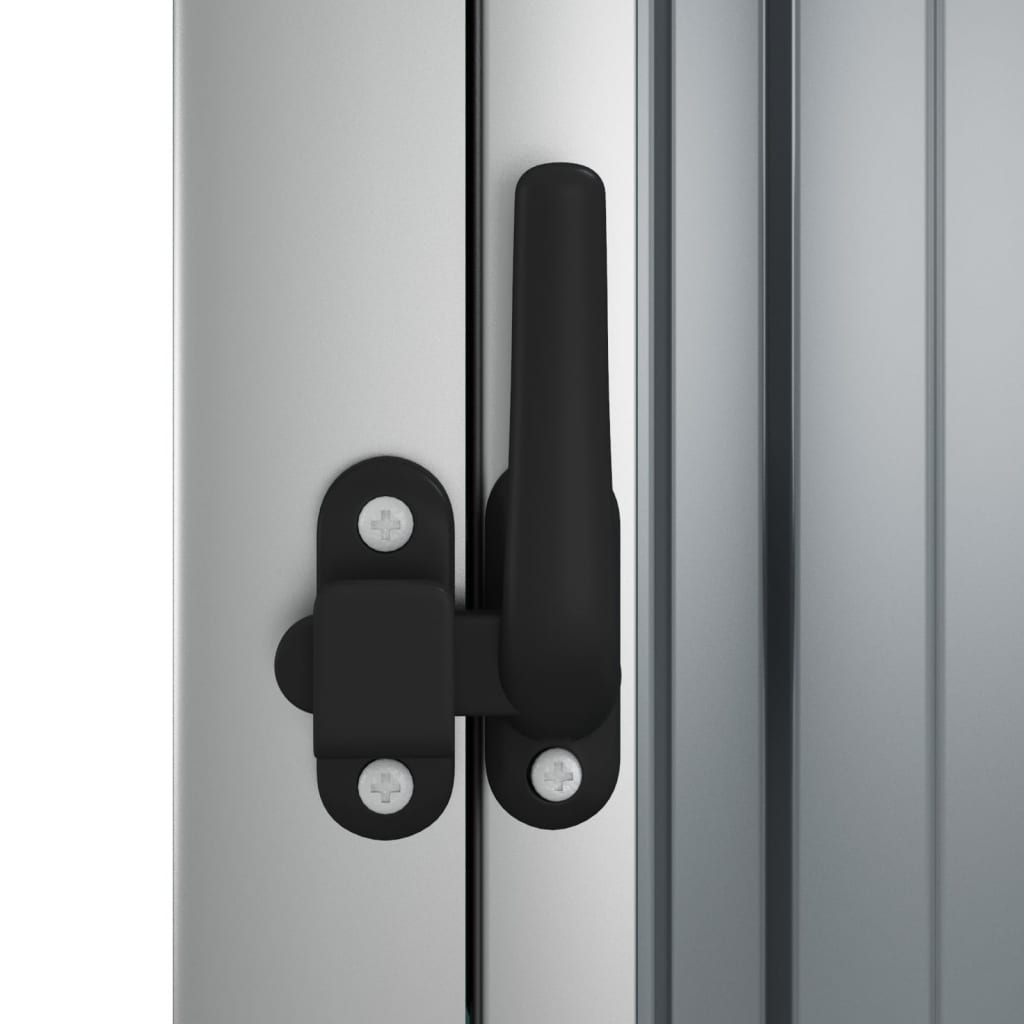 vidaXL Αποθήκη Εργαλείων Κήπου Γκρι 88x89x161 εκ. Γαλβαν. Ατσάλι