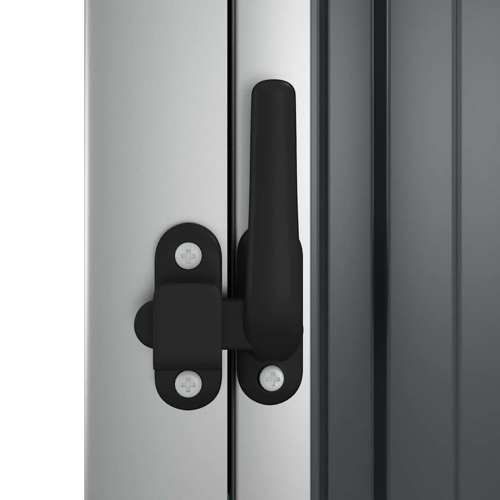 vidaXL Αποθήκη Εργαλείων Κήπου Ανθρακί 88x89x161 εκ. Γαλβαν. Ατσάλι