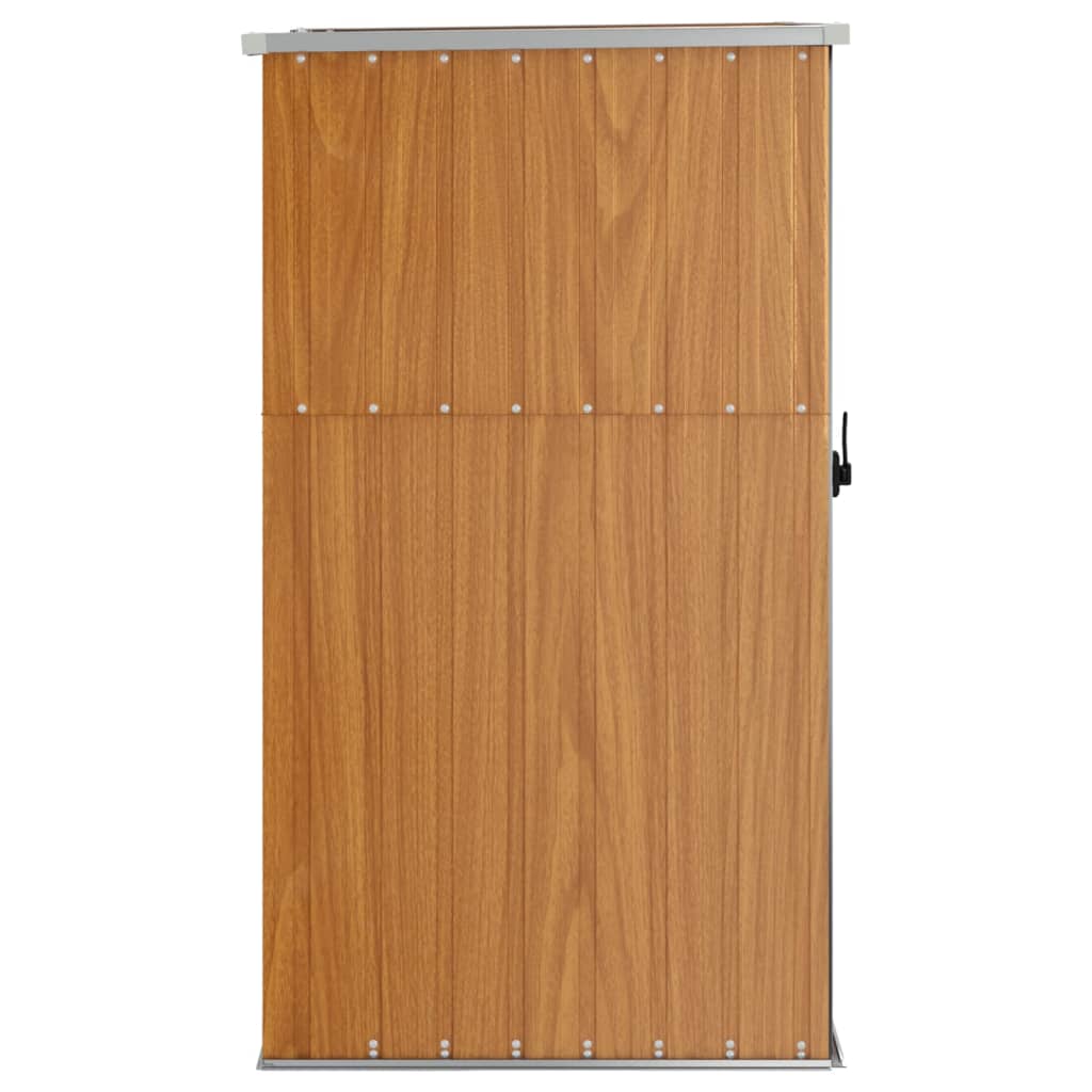 vidaXL Αποθήκη Εργαλείων Κήπου Καφέ 88x89x161 εκ. Γαλβαν. Ατσάλι