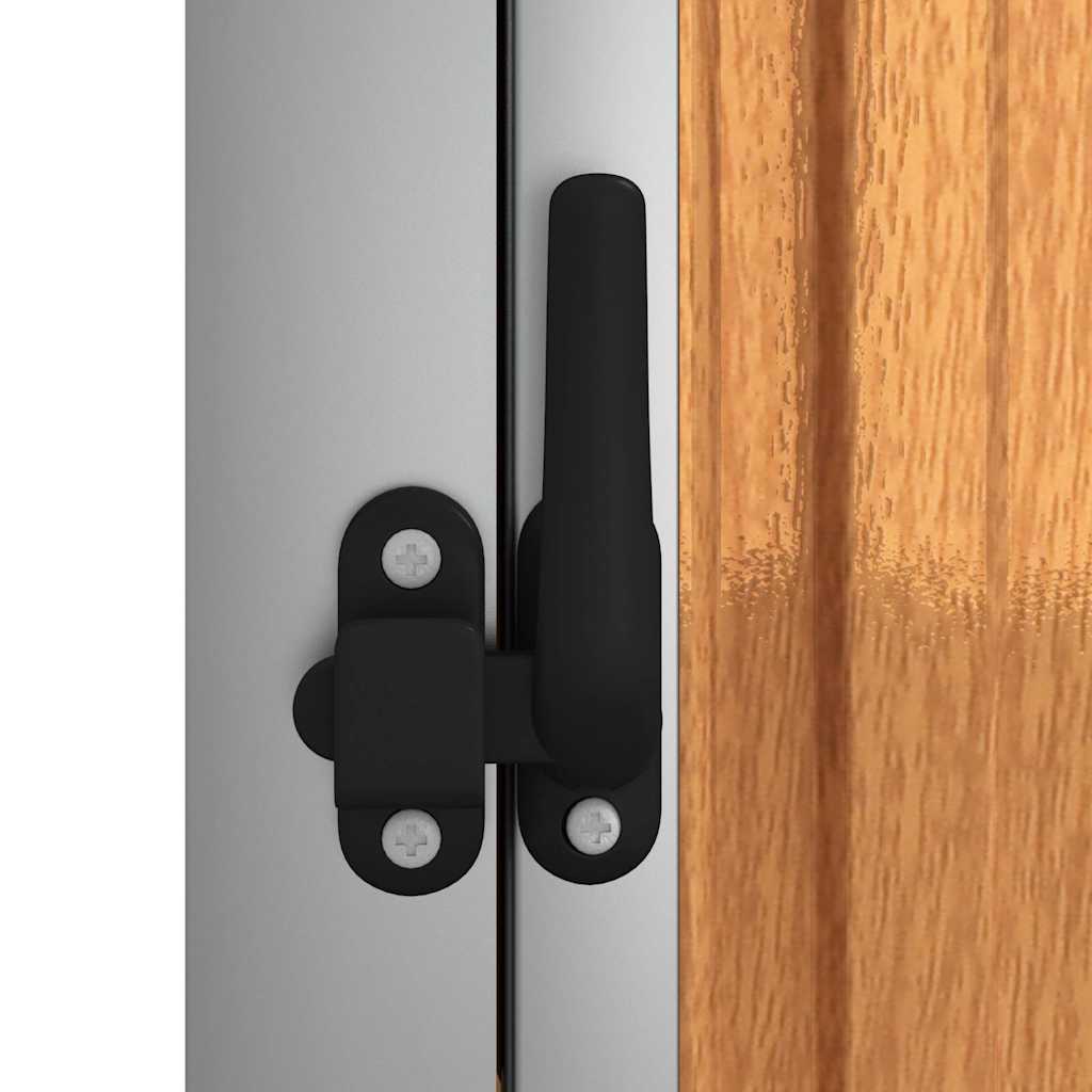 vidaXL Αποθήκη Εργαλείων Κήπου Καφέ 88x89x161 εκ. Γαλβαν. Ατσάλι