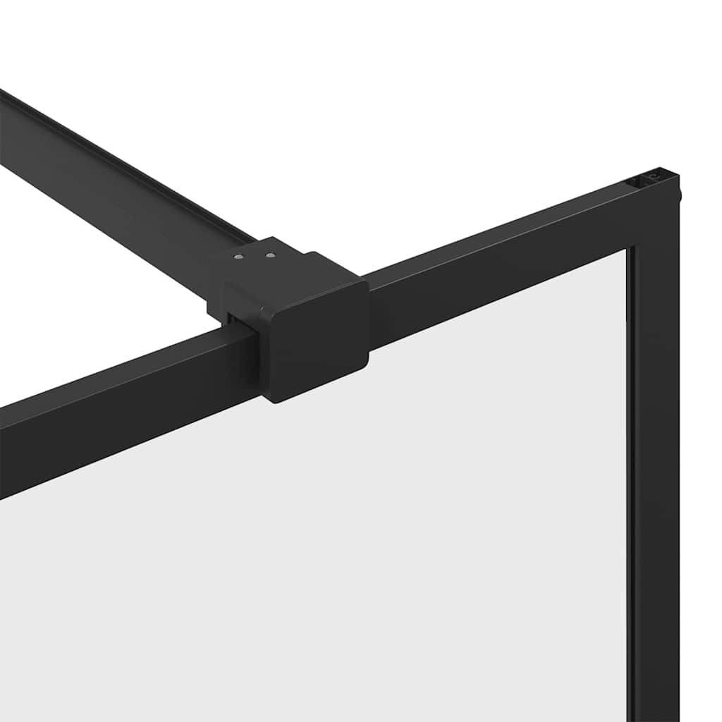 vidaXL Διαχωριστικό Ντουζιέρας Μαύρο 100 x 195 εκ. Διαφανές Γυαλί ESG