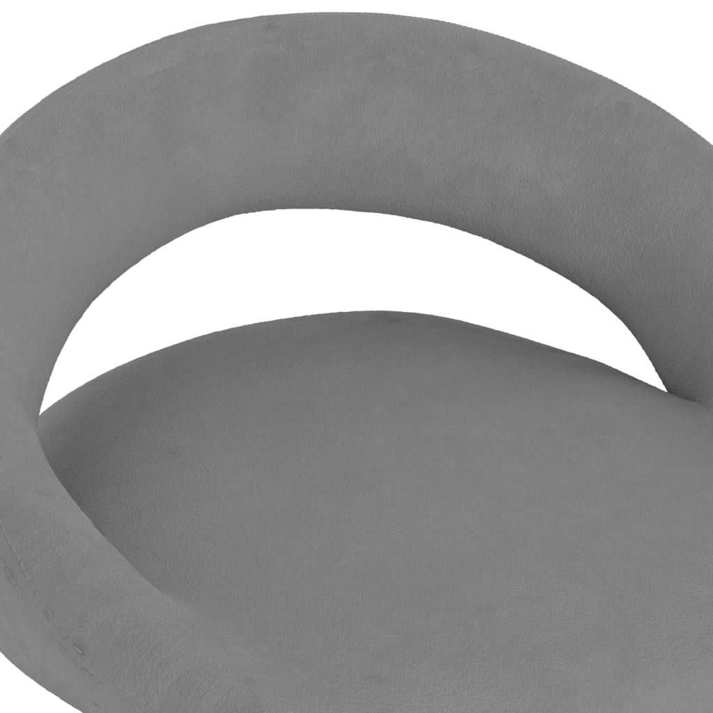 vidaXL Σκαμπό Μπαρ 2 τεμ. Ανοιχτό Γκρι Βελούδινα