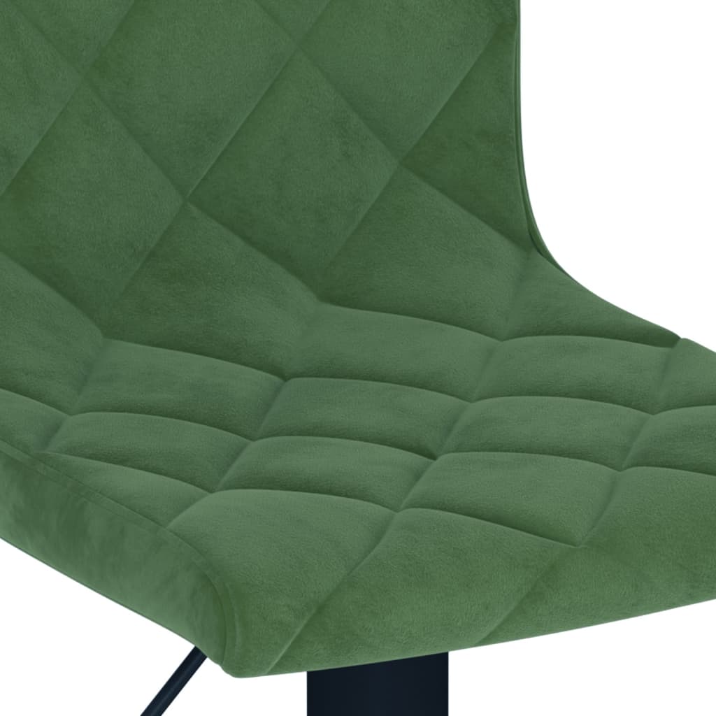 vidaXL Σκαμπό Μπαρ 2 τεμ. Σκούρο Πράσινο Βελούδινα