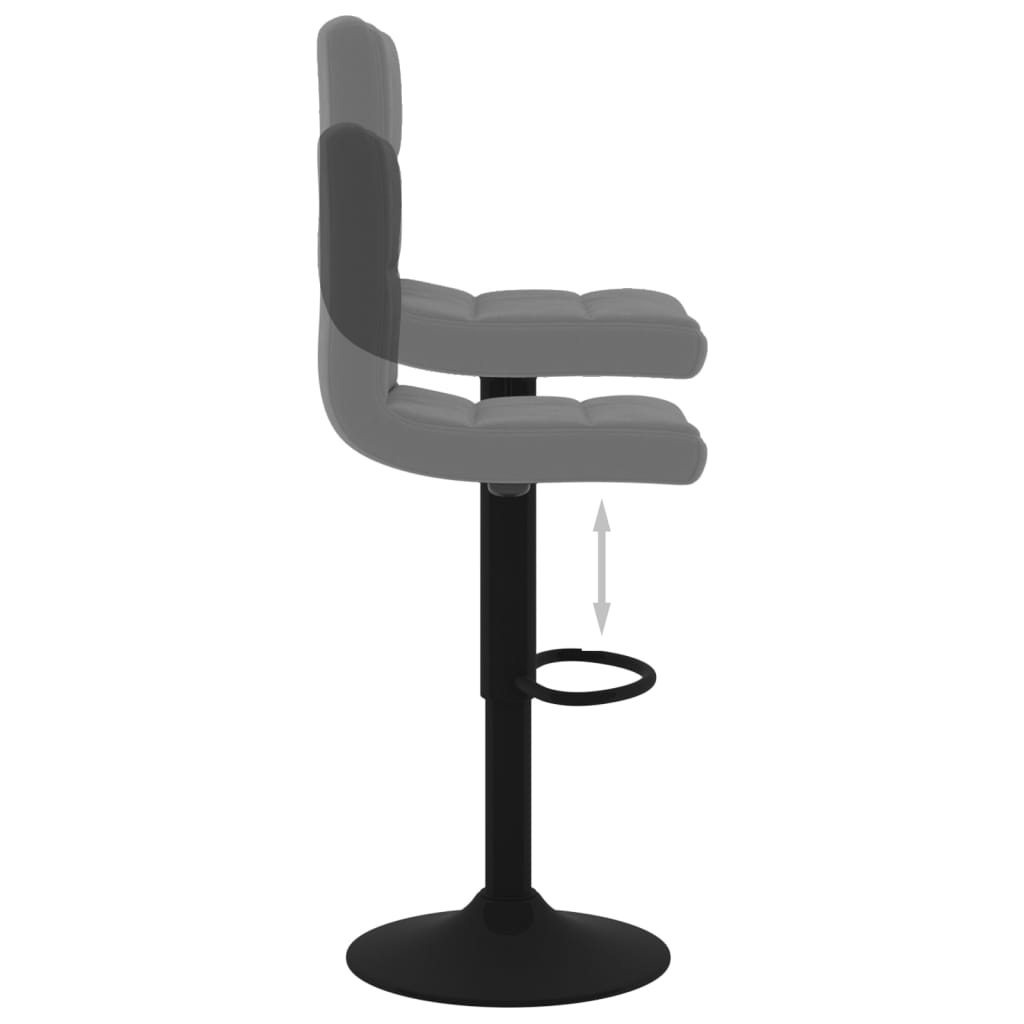 vidaXL Σκαμπό Μπαρ Σκούρο Γκρι Βελούδινο