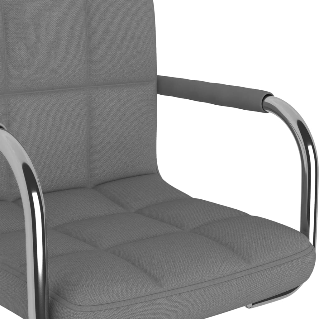 vidaXL Σκαμπό Μπαρ Ανοιχτό Γκρι Υφασμάτινο