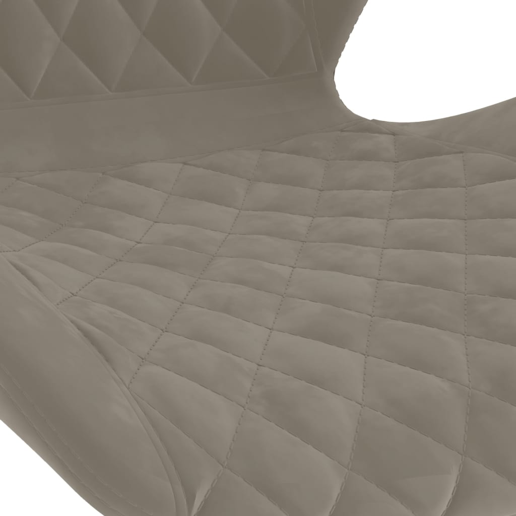 vidaXL Σκαμπό Μπαρ 2 τεμ. Ανοιχτό Γκρι Βελούδινα