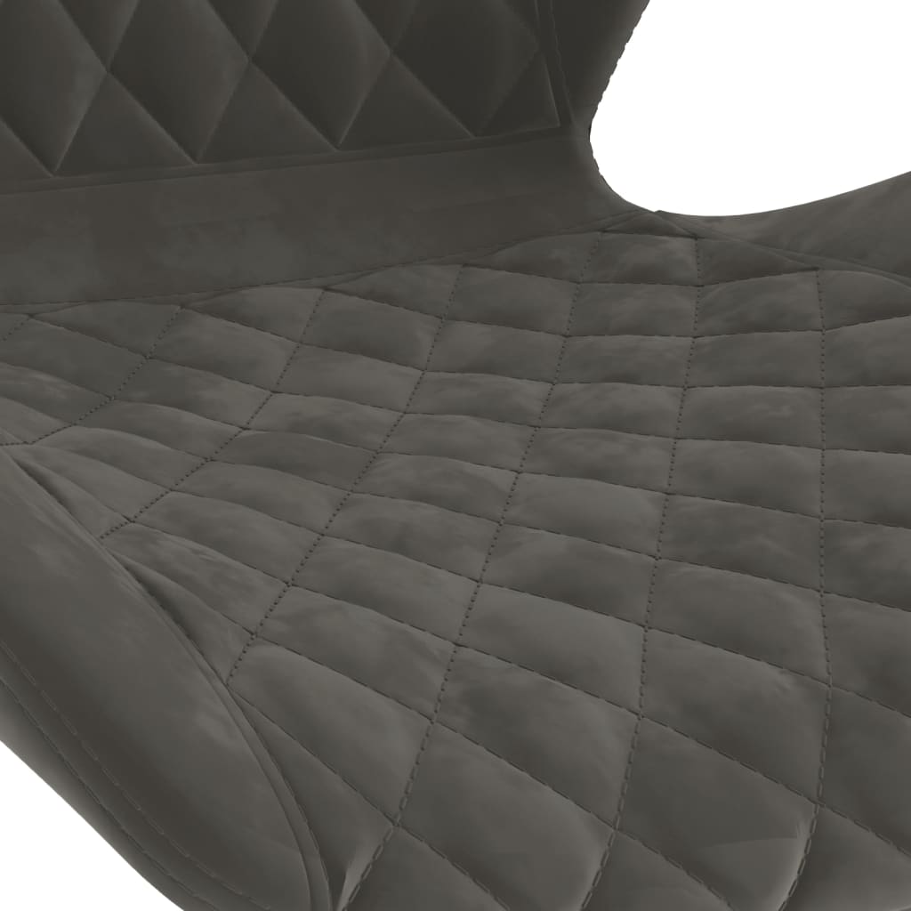 vidaXL Σκαμπό Μπαρ 2 τεμ. Σκούρο Γκρι Βελούδινα