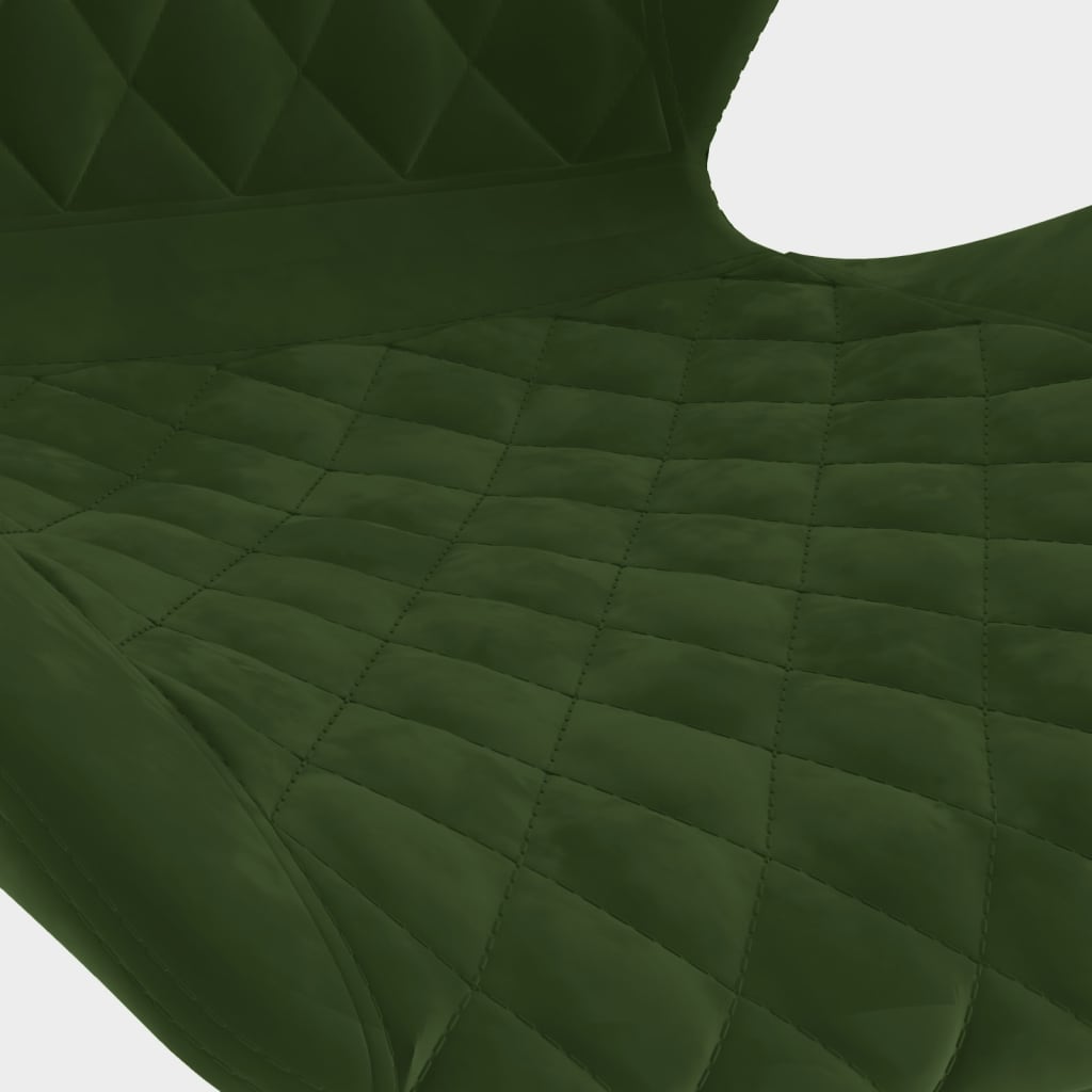 vidaXL Σκαμπό Μπαρ 2 τεμ. Σκούρο Πράσινο Βελούδινα