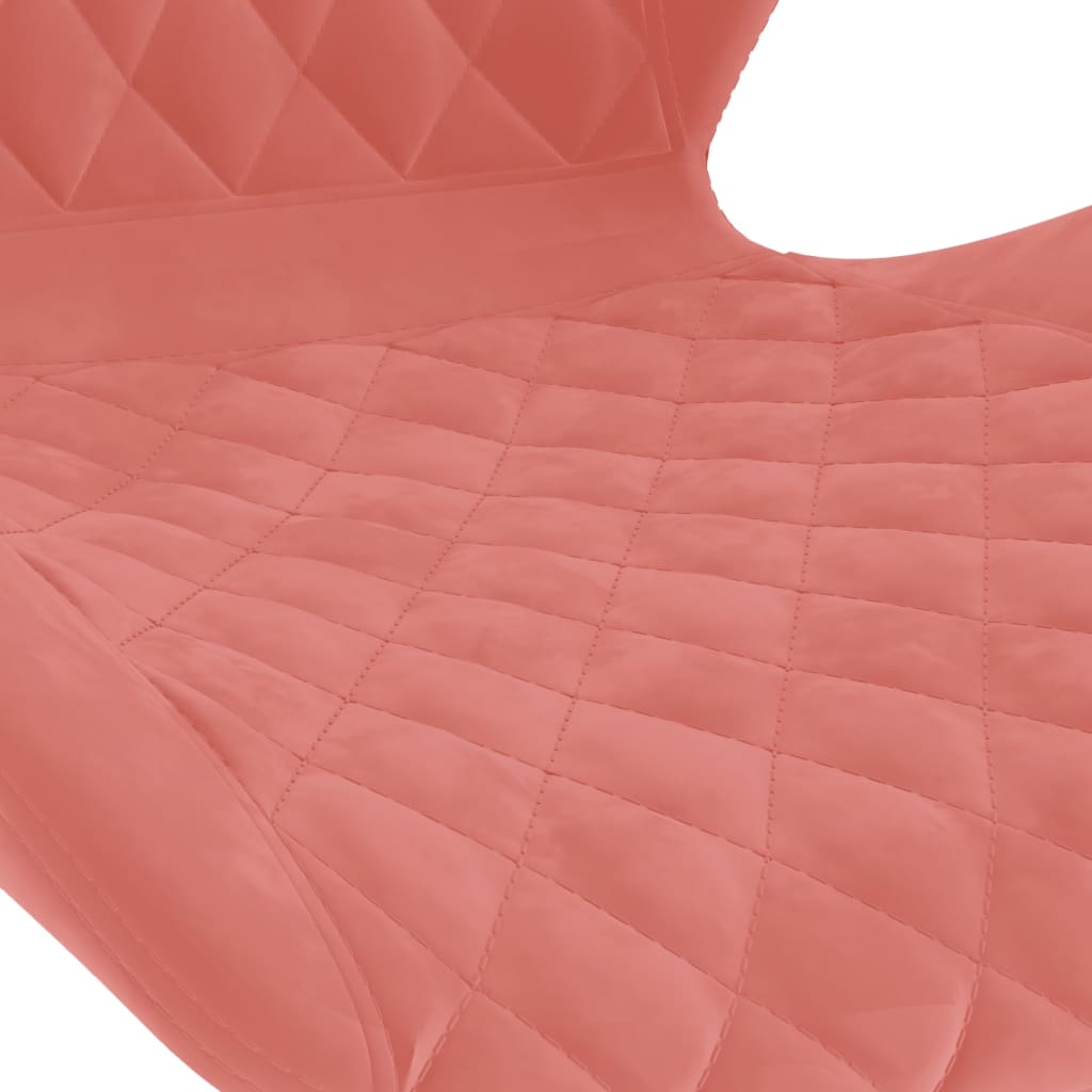 vidaXL Σκαμπό Μπαρ 2 τεμ. Ροζ Βελούδινα