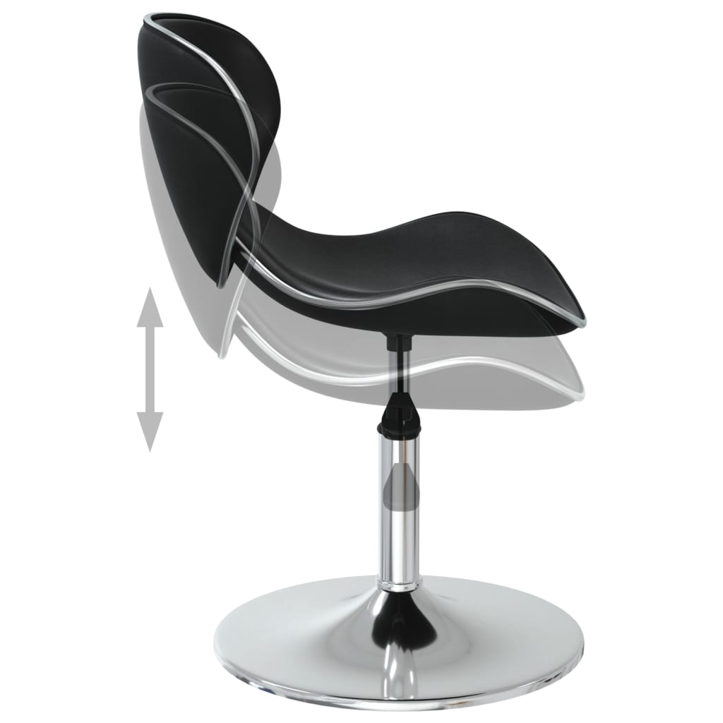 vidaXL Καρέκλες Τραπεζαρίας 2 τεμ. Μαύρες Συνθ. Δέρμα