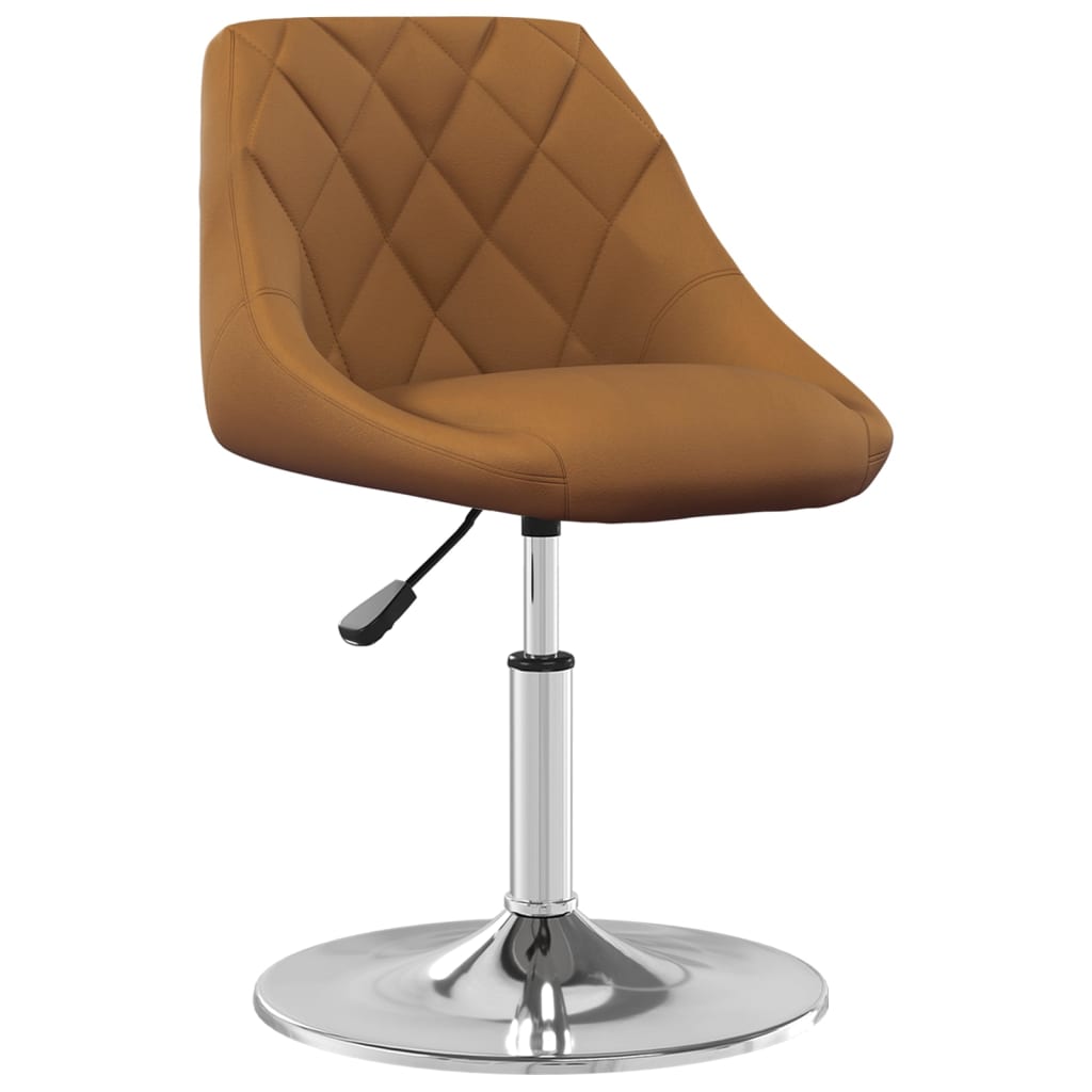 vidaXL Καρέκλες Τραπεζαρίας Περιστρεφόμενες 2 τεμ. Καφέ Βελούδινες