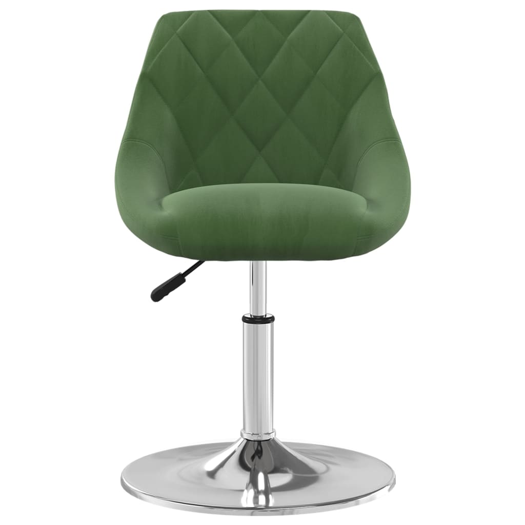 vidaXL Καρέκλες Τραπεζαρίας Περιστρ. 2 τεμ. Σκούρο Πράσινο Βελούδινες