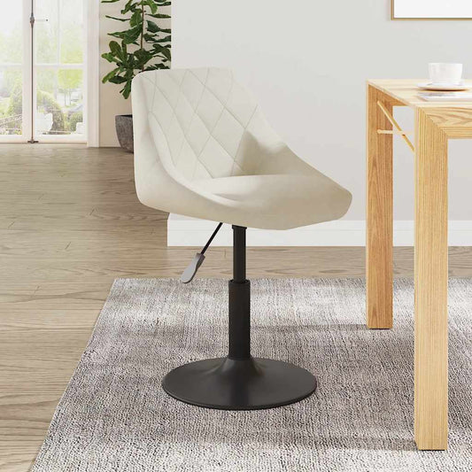 vidaXL Σκαμπό Μπαρ Κρεμ Βελούδινο