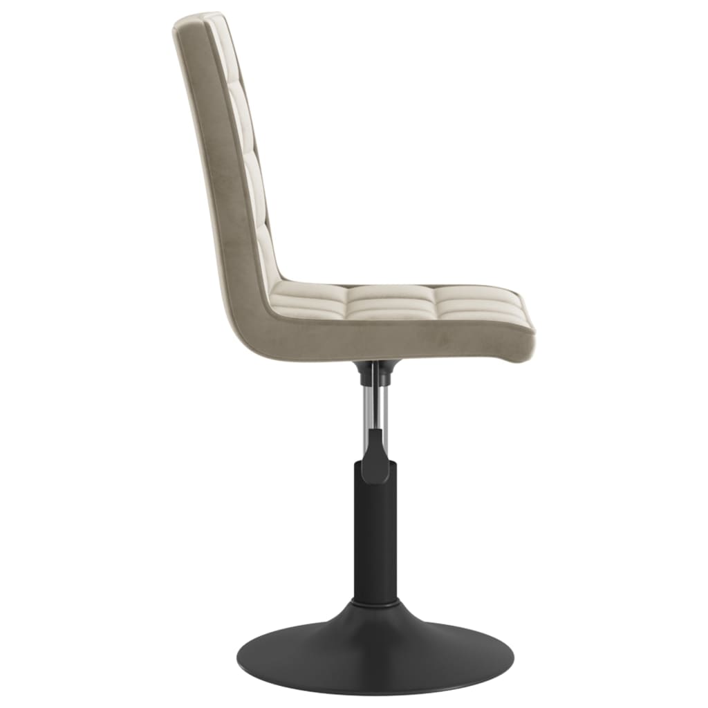 vidaXL Καρέκλες Τραπεζαρίας Περιστρεφόμενες 2 τεμ. Αν. Γκρι Βελούδινες