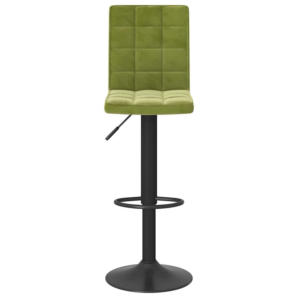vidaXL Σκαμπό Μπαρ 2 τεμ. Ανοιχτό Πράσινο Βελούδινα