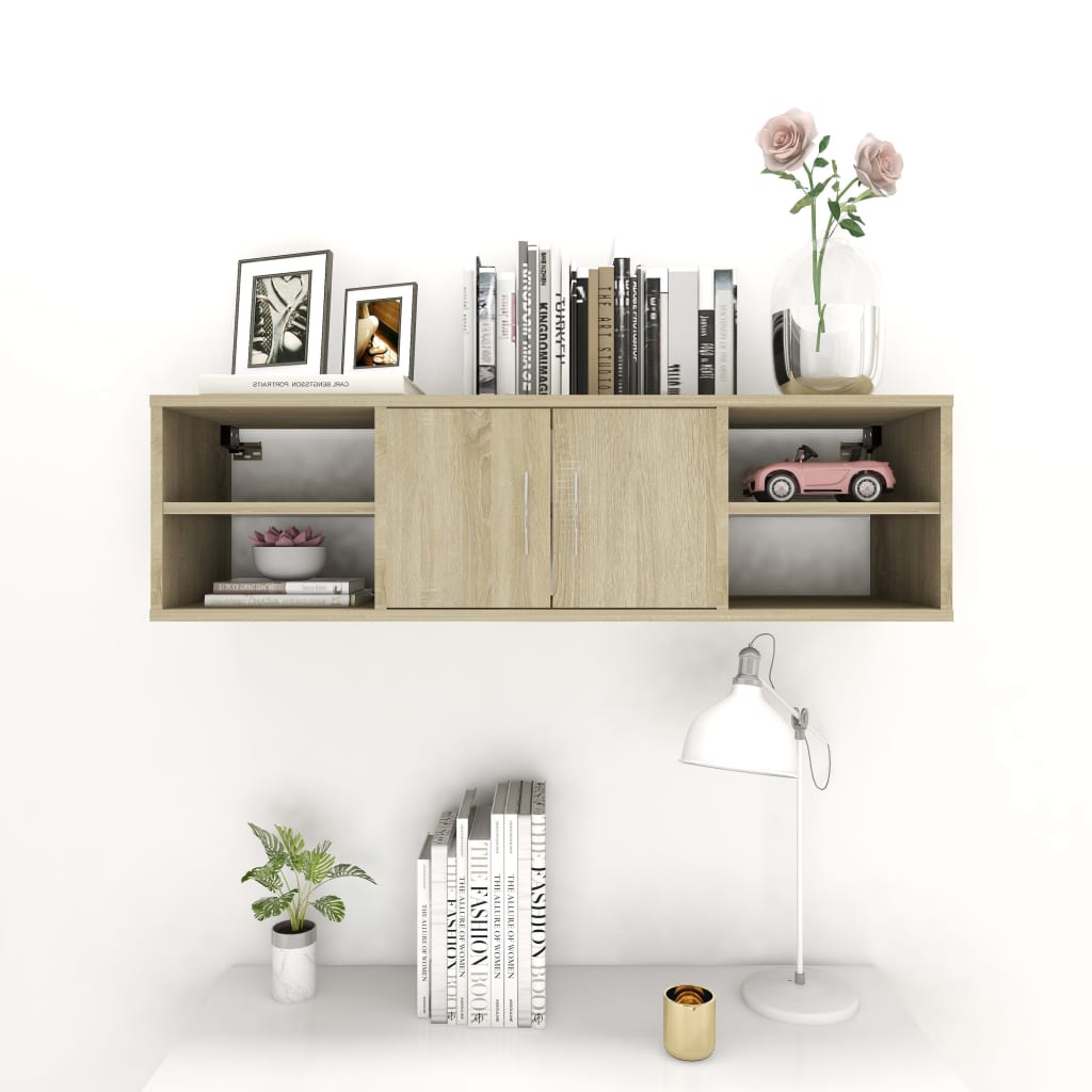 vidaXL Ράφι Τοίχου Sonoma Δρυς 102 x 30 x 29 εκ. Επεξ. Ξύλο