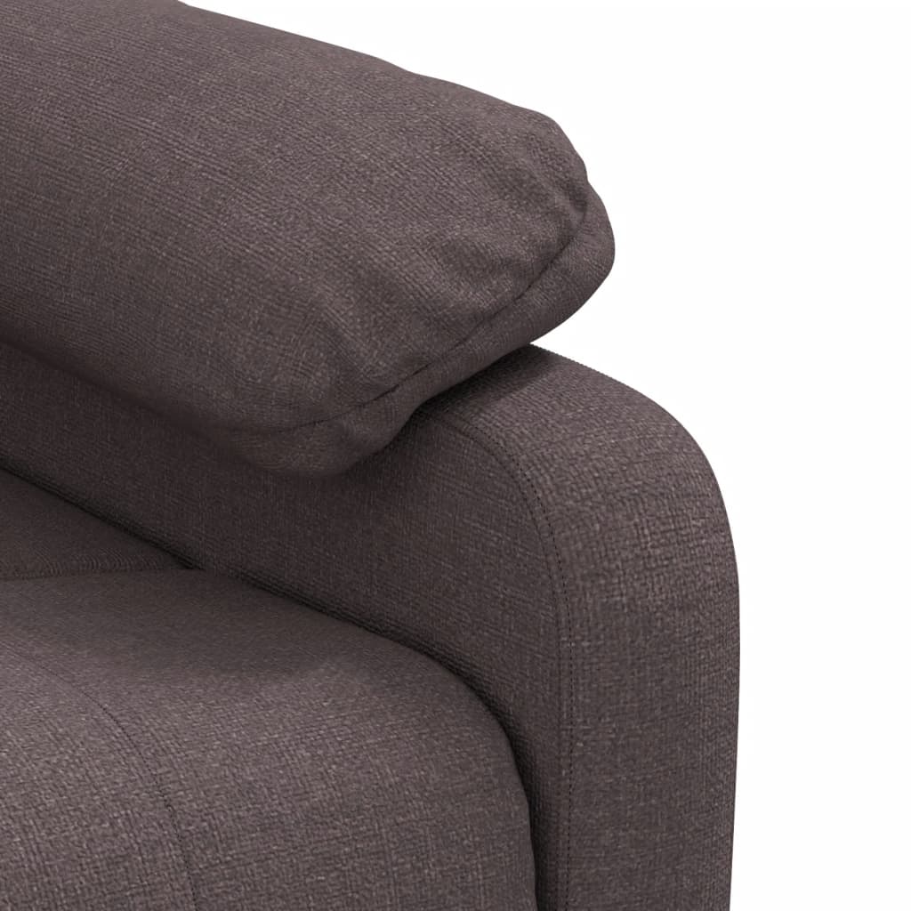 vidaXL Πολυθρόνα Ανακλινόμενη Ηλεκτρική Σκούρο Καφέ Υφασμάτινη