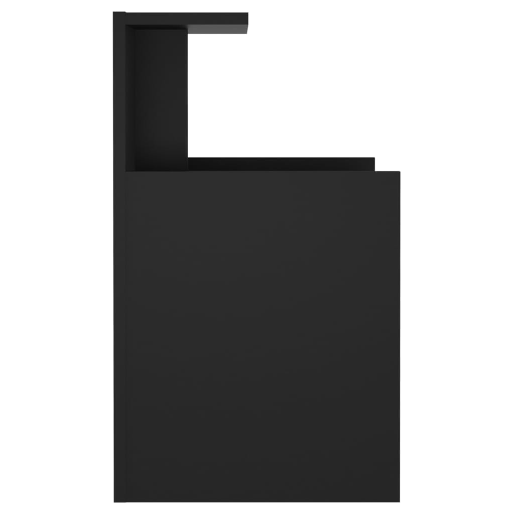 vidaXL Κομοδίνα 2 τεμ. Μαύρα 40 x 35 x 60 εκ. από Επεξ. Ξύλο