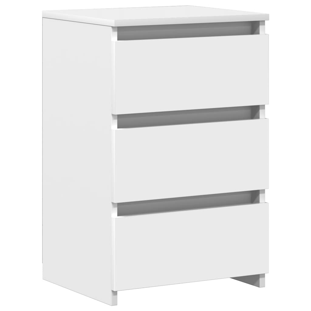 vidaXL Κομοδίνα 2 τεμ. Λευκά 40 x 35 x 62,5 εκ. από Επεξ. Ξύλο