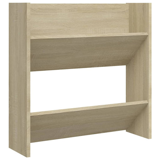 vidaXL Παπουτσοθήκη Τοίχου Sonoma Δρυς 60 x 18 x 60 εκ. Μοριοσανίδα