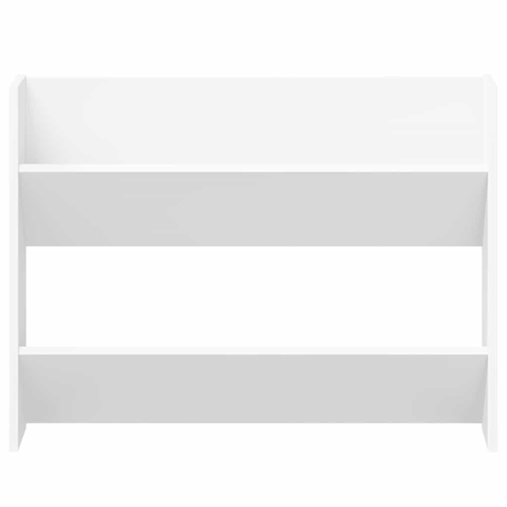 vidaXL Παπουτσοθήκη Τοίχου Λευκή 80 x 18 x 60 εκ. από Επεξ. Ξύλο