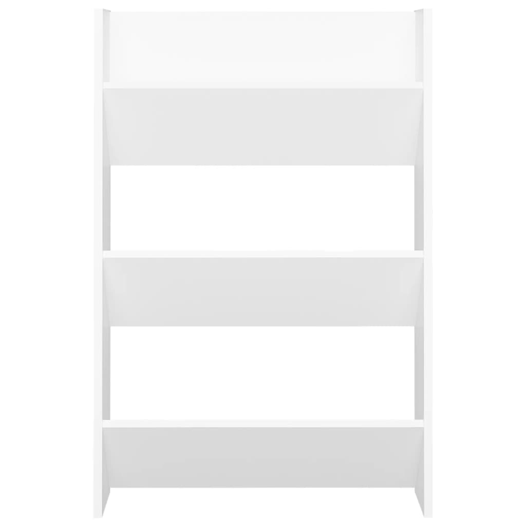 vidaXL Παπουτσοθήκη Τοίχου Λευκή 60 x 18 x 90 εκ. από Μοριοσανίδα